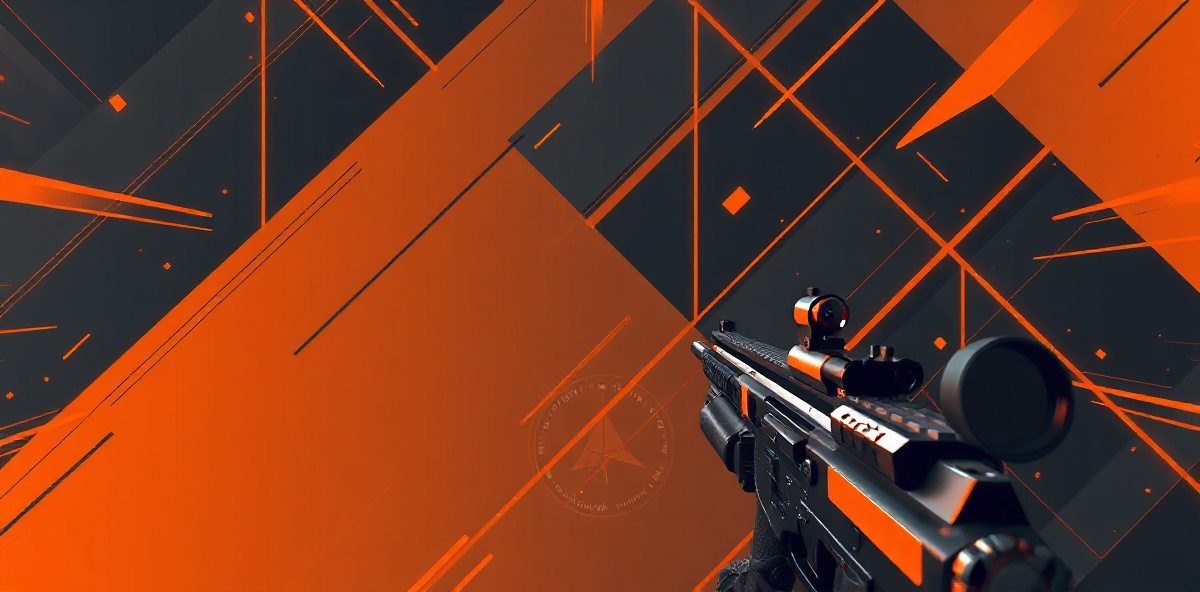 Counter-Strike 2 abstract gameplay background with tactical overlay graphics